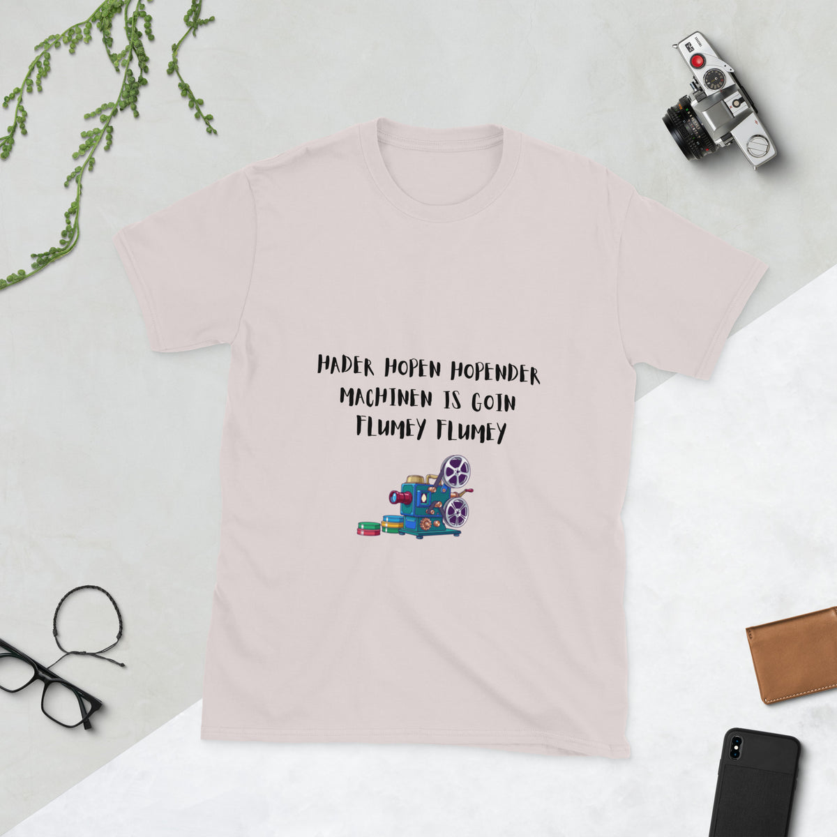 Projectionist Booth retro Muppet Vision tribute t-shirt in Ice Grey, front view