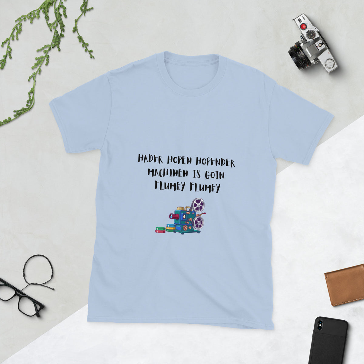 Projectionist Booth retro Muppet Vision tribute t-shirt in Light Blue, alternate front view