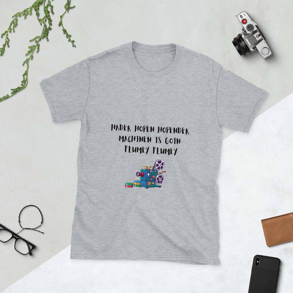 Projectionist Booth retro Muppet Vision tribute t-shirt in Sport Grey, alternate front view