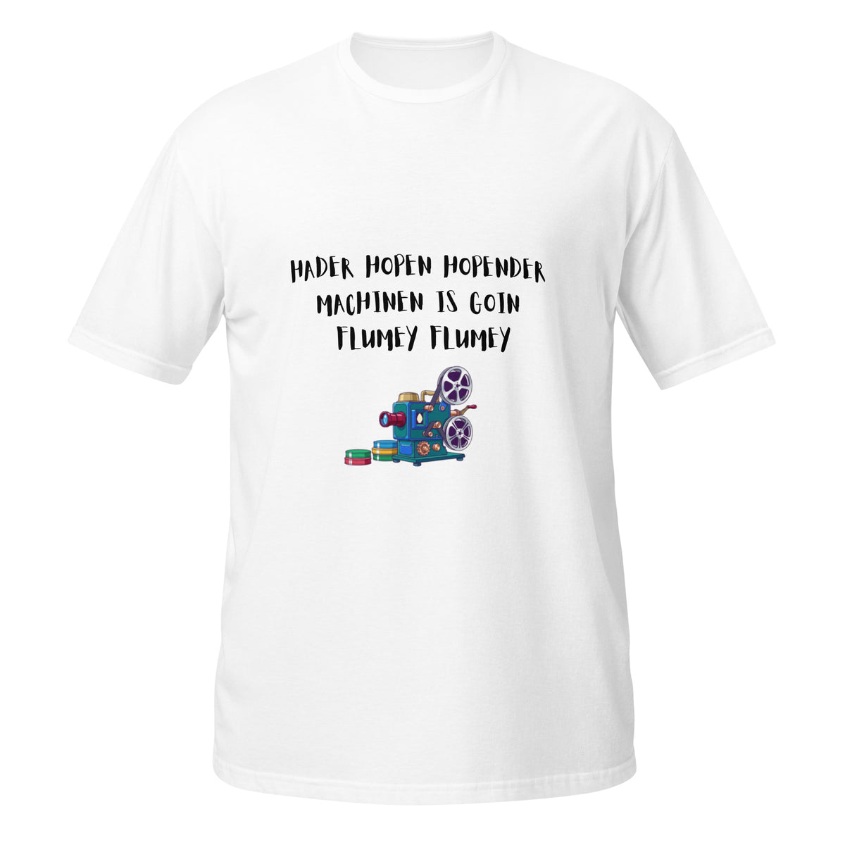 Projectionist Booth retro Muppet Vision tribute t-shirt in White, front view